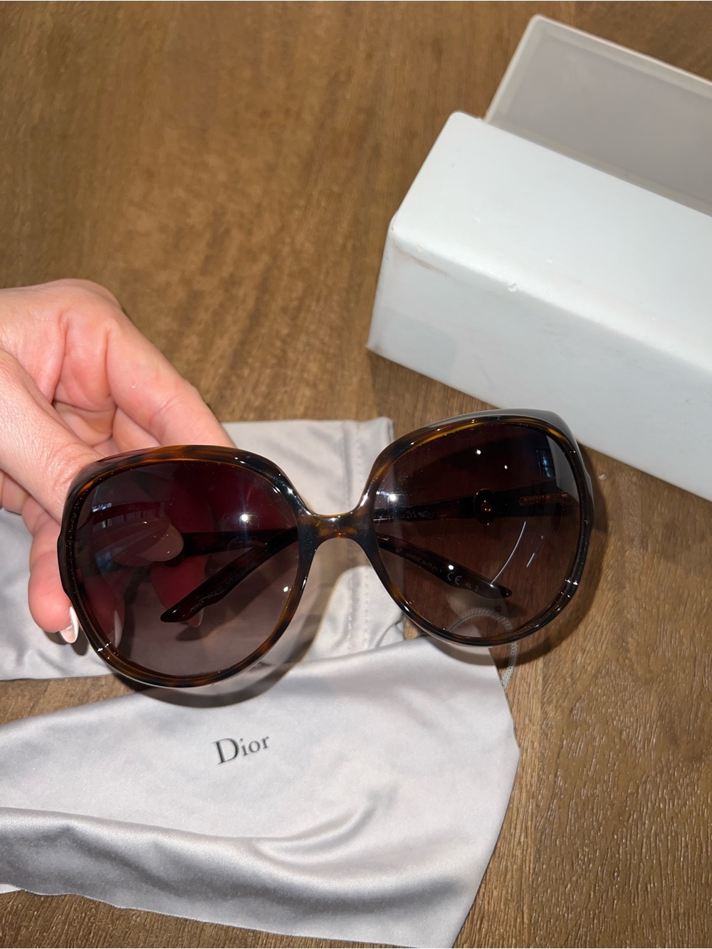 Dior Oversized Tortoiseshell Brown Gradient Sunglasses - Picture 2 of 6